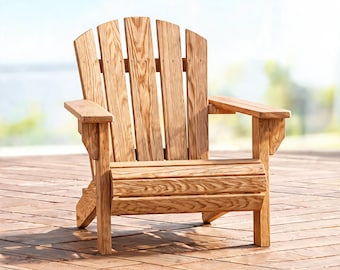 Modern Adirondack Chair Woodworking Plans PDF | DIY Outdoor Lounge Chair Build Plan with Cut List | Patio Furniture Digital Download