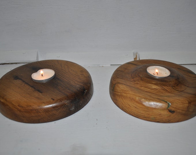 OAK candle holders 7 "x2"  CrazyBearUSA