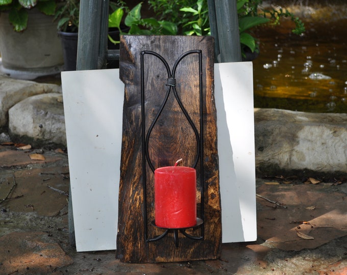 Hanging Oak Metal candle holder by CrazybearUSA