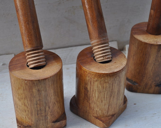 Burger maker,   large potato masher, Hickory, cherrywood ,CrazyBearUSA