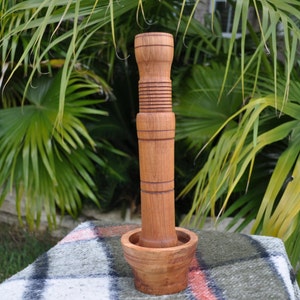 Candle holder over 12 inches  Cherry wood / Bradford pear