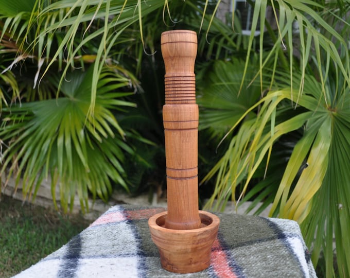 Candle holder over 12 inches  Cherry wood / Bradford pear