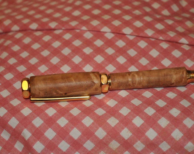 FOUTIAN pen Maple burl gold plated USA made