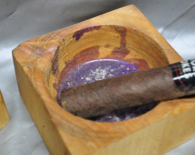 Cigar trays,  maple, with epoxy gem stones, CrazyBearUSA