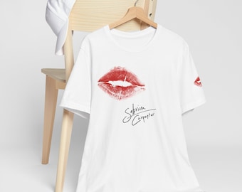 Lip Print Sabrina Carpenter T-Shirt | Photo Booth Grid Back Print