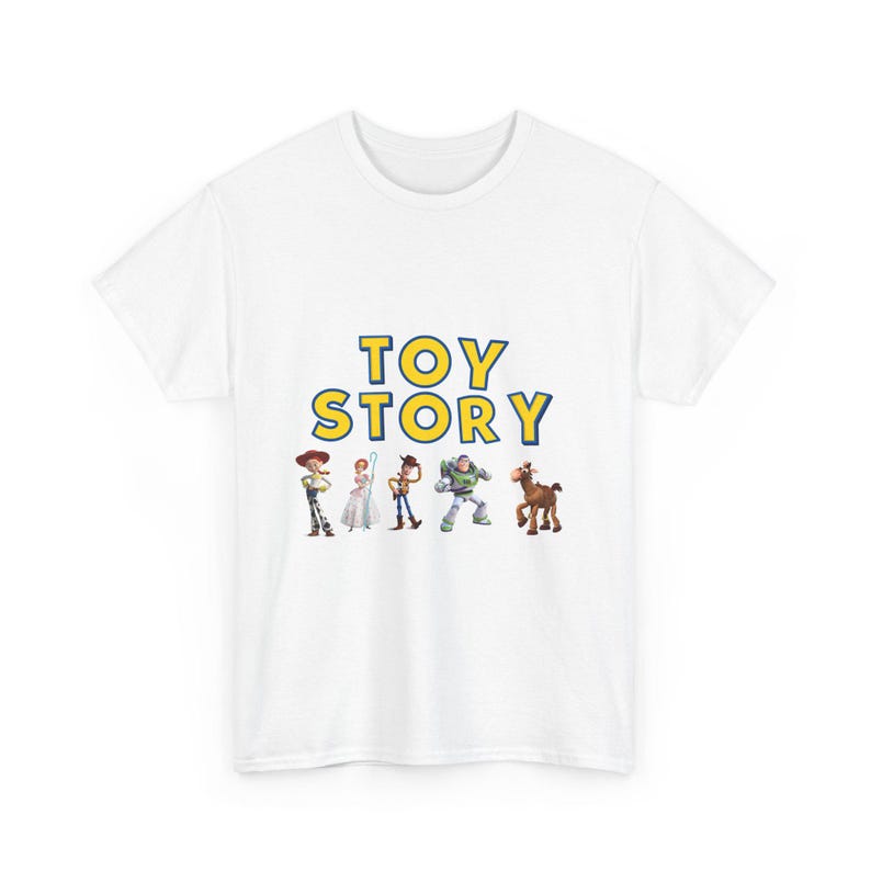 Toy Story Characters T-Shirt | Woody Buzz Jessie Bullseye Tee image 3