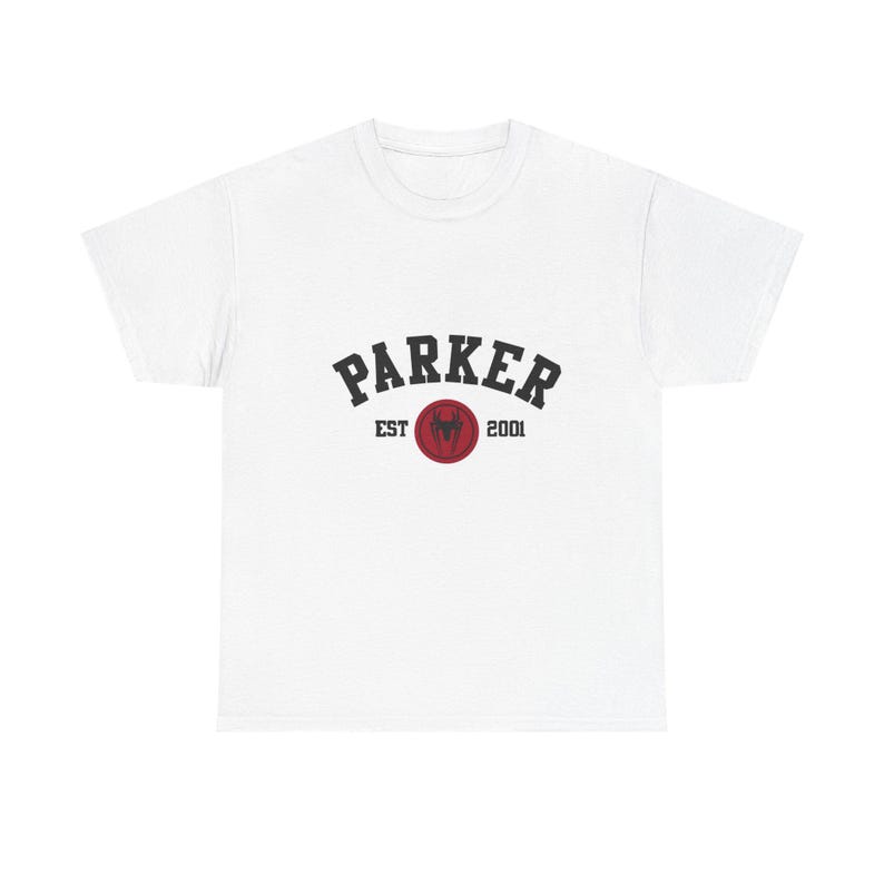 Camiseta con logo de Spider-Man / Camiseta gráfica de Marvel, diseño de Parker EST 2001 imagen 2