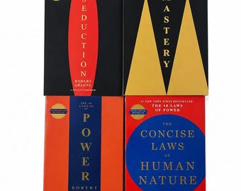 Colección de 4 libros de Robert Greene / Las 48 leyes del poder, la maestría y el arte de la seducción