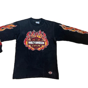 Harley Davidson Flame Long Sleeve - Etsy