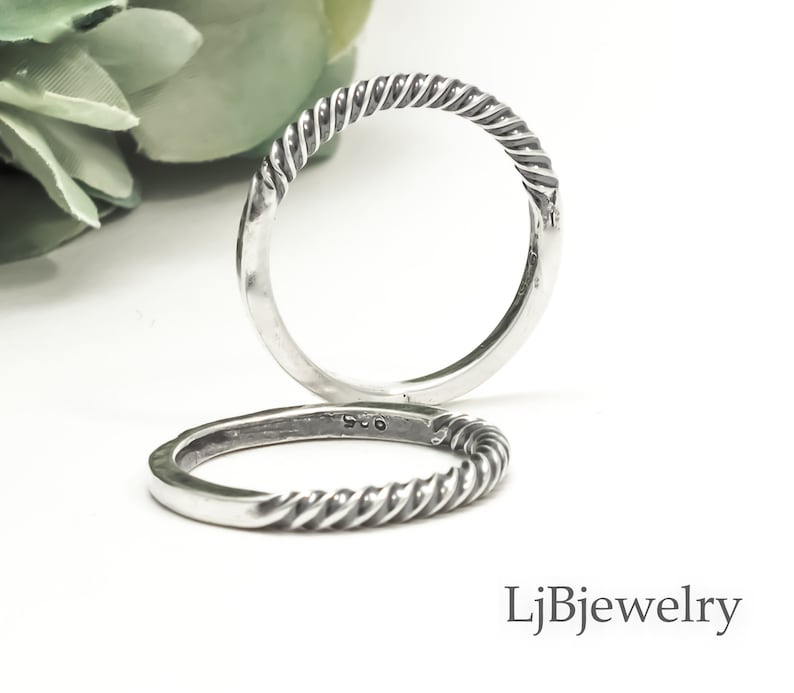 Stacking Rings Silver Stack Ring Twisted Ring Sterling - Etsy