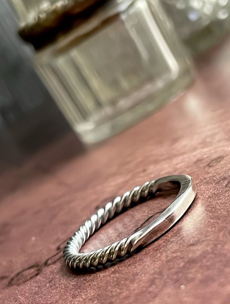 Stacking Rings Silver Stack Ring Twisted Ring Sterling - Etsy
