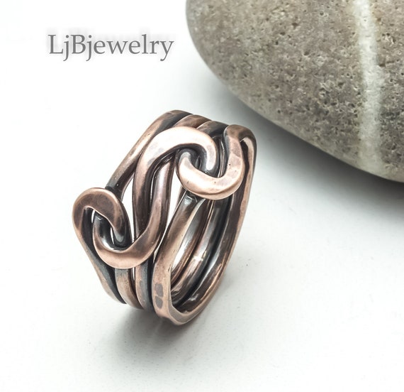 Etsy knot ring best sale