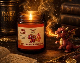 Fire Farts dragon candle Soy Candle | Amber Jar