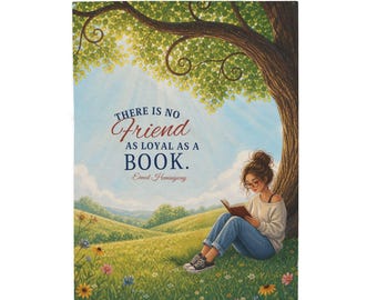 There Is No Friend As Loyal As A Book Velveteen Plush Blanket | Reading Quote Throw