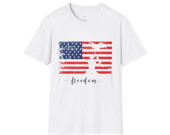 Distressed American Flag Freedom T-Shirt | Patriotic USA Stars Stripes Tee