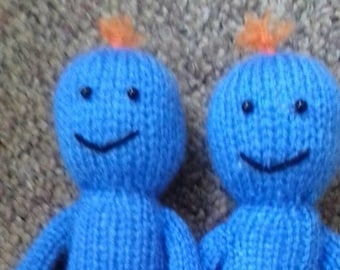 Mr Meeseeks, Hand Knitted, Toy, Plush. Monster