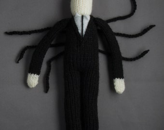 Slender Man, Hand Knitted, Toy, Plush. Monster