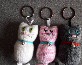 Gatto, Gattino, Mano Lavorata, Anello Chiave, Charm borsa