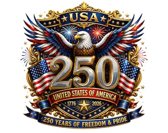 4 de julio PNG, Diseño de camiseta del 4 de julio, América 250, 250 años de libertad, Estados Unidos patriótico, Día de la Independencia PNG, Diseños 1776-2026