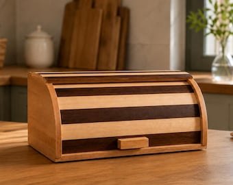 Zebra Holz Brotkasten, 40 x 11 x 15 cm Gestreifte Küchen Aufbewahrungsbox