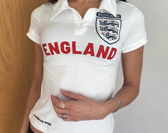 Women’s England Polo Shirt World Cup 2026 Top Y2K style- can be personalised