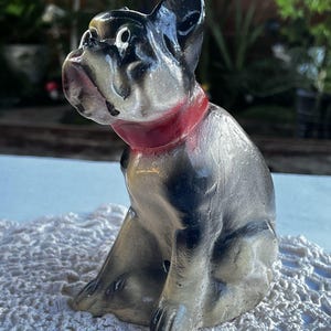 Antique Bulldog Chalkware - Etsy