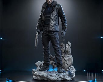 Leon - Escultura de Resident Evil Requiem (STL) Estatua + Busto para impresión 3D / Modelo con 2 versiones