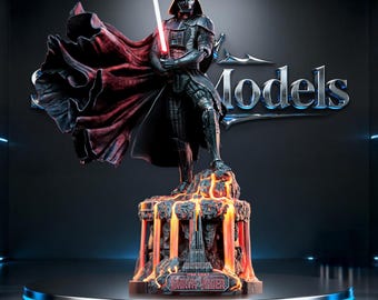 Darth Vader - Escultura de Star Wars, estatua STL + busto para impresión 3D