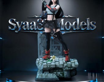 Tifa Lockhart - Final Fantasy VII-beeldhouwwerk STL-standbeeld voor 3D-printen