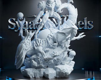 Metroid - Escultura de diorama de Samus Aran Estatua STL para impresión 3D