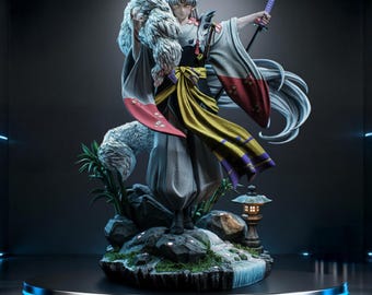 Sesshomaru - Anime Sculpture STL Statue for 3D Printing
