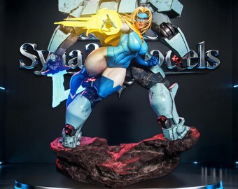 Blonde Blazer & Mechaman - Dispatch Sculpture STL Statue for 3D Printing