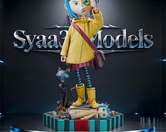 Coraline Jones - Escultura de la película Coraline, estatua STL para impresión 3D