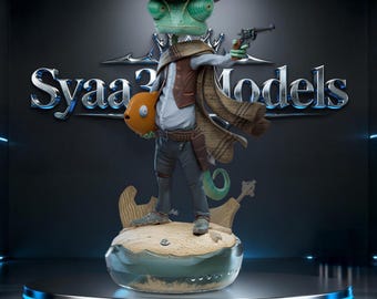 Rango - Escultura animada de película del Oeste, estatua STL para impresión 3D