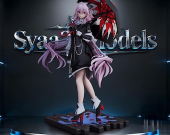Elegante Doncella del Paraguas - Estatua STL de anime para impresión 3D