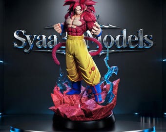 Guerrero primitivo de pelaje rojo - Escultura de anime, estatua STL + busto para impresión 3D