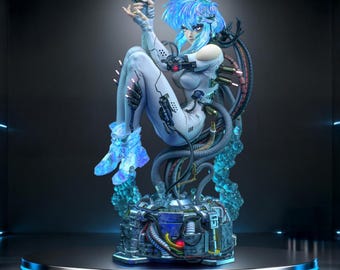 Motoko Kusanagi - Ghost in the Shell Sculpture STL Statue + Bust for 3D Printing