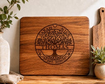 Custom engraved acacia cutting board 10x14