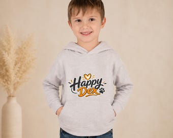 Happy Dex Paw Print Hoodie | Toddler Pullover