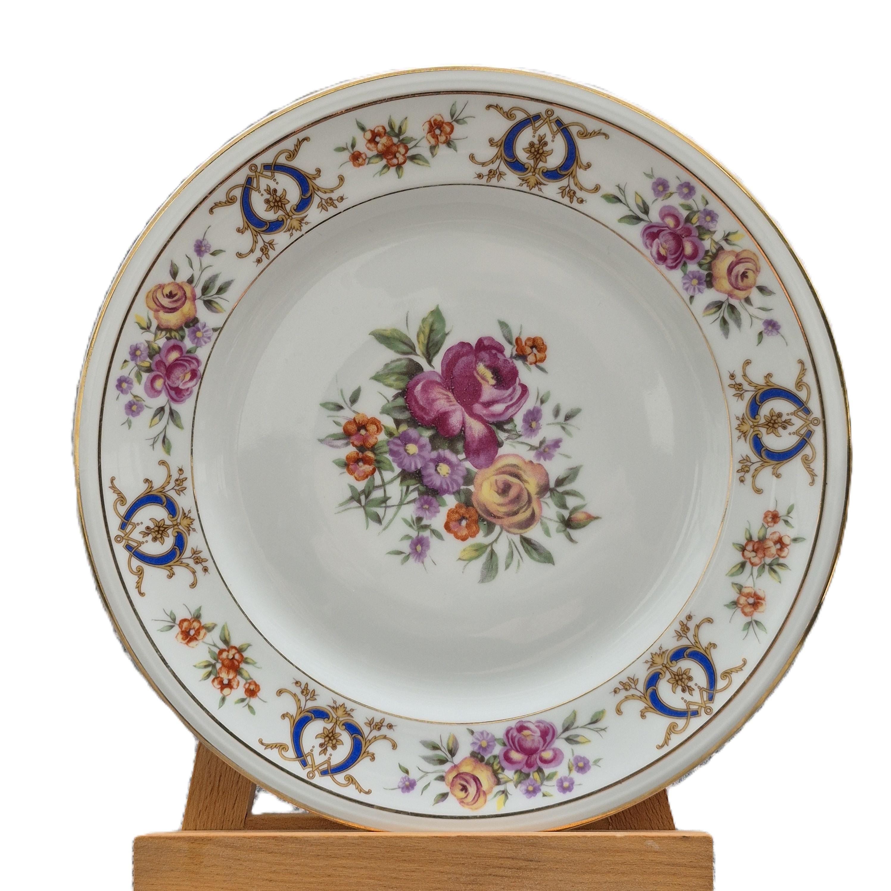 Victorian Rose Dinner Plates - Etsy