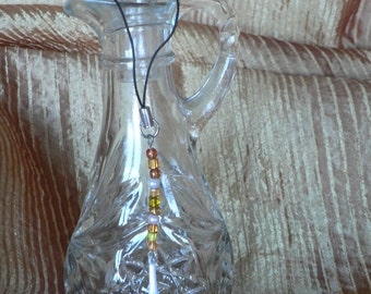 Fob en cuentas de oro y perlas Grandes para indefinir pertenencias; como tijeras, USP, bolígrafos, bolsos, bolsos, etc.