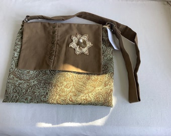 Messenger Bag for small lap top/school Or travel, 12.5X14x1