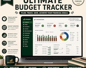 Ultimate Personal Budget Tracker | Expense, Debt and Savings Planner App