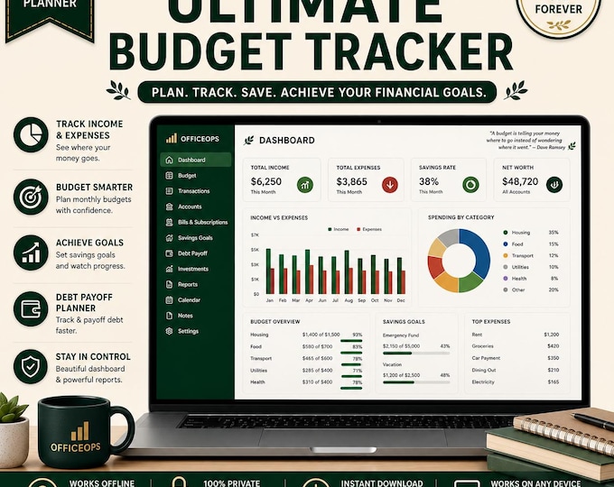 Ultimate Personal Budget Tracker | Expense, Debt and Savings Planner App