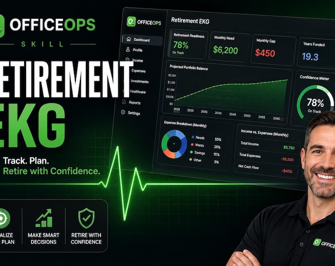 Retirement EKG Planner | Income Tax, Medicare IRMAA, Social Security Calculator Offline HTML App.