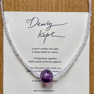 Lavender Frostlight | Clear Quartz and Amethyst Crystal Necklace