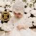 Fleur Hand Beaded Christening Gown with Bonnet & Shoes main image 0