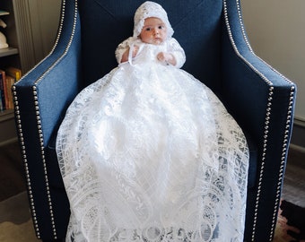 LUXUS Taufkleid | Taufkleid | Taufkleid mit Aufhängerchen | Tauf Mädchen Kleidchen | Baby Taufkleid | Segenskleid für Mädchen