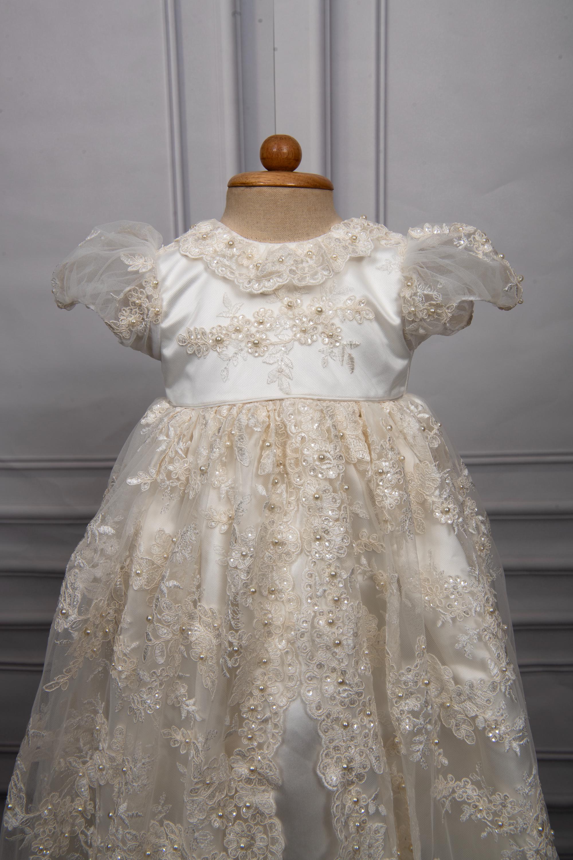 Dress Sizes Girls Empire Waist Dress Piccolo Bacio Corded Lace And Silk  Vanessa Christening Gown 24