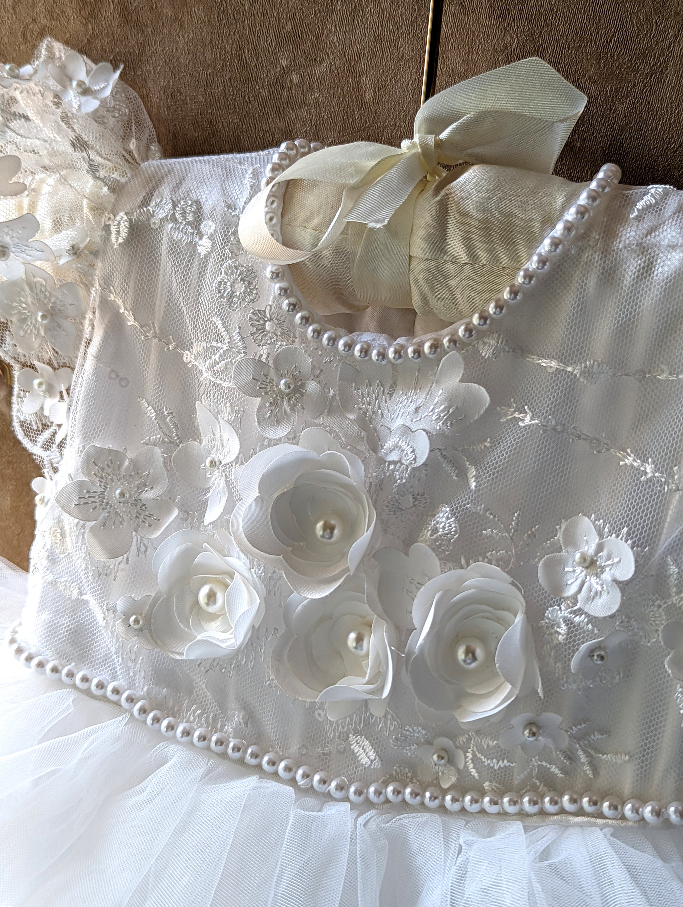 Visara top christening dress